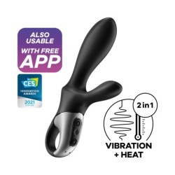 Vibrators Heat Climax + Ar App Satisfyer Melns