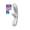 Vibrator Hot Lover z Aplikacijo Satisfyer Srebrn - Šampanjec