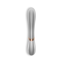 Vibrator Hot Lover z Aplikacijo Satisfyer Srebrn - Šampanjec