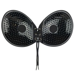 Reggiseno Adesivo Intrecciato Nero Coppa B