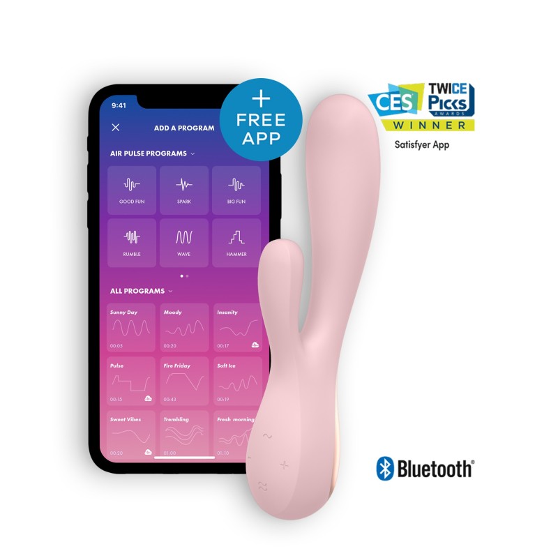 Δονητής Mono Flex Με App Και Bluetooth Satisfyer Μωβ