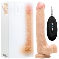 Реалистичен Вибратор С Тестиси Realrock 10'' Бял