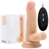 Realistisk vibrator med testiklar Realrock 6'' Vit