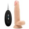 Realistische Vibrator met Testikels Realrock 8'' Wit