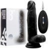 Realistični vibrator z jajčki Realrock 8'' Črn