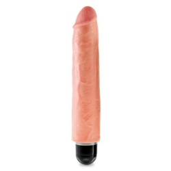 Vibrador Realista King Cock Vibrating Stiffy 10'' Blanco