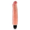 Realistiškas vibratorius King Cock Vibrating Stiffy 7'' Baltas