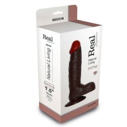 Vibrador Realístico Real Rapture Earth Flavour 7.5'' Preto