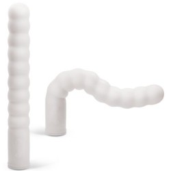Vibrator z ogrevanjem, polnljiv, cik-cak, bel