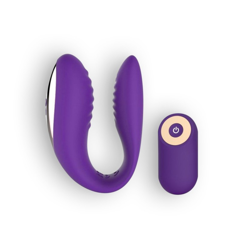 Vibreur Rechargeable Pour Couple Avec Télécommande Violet Toyz4Lovers