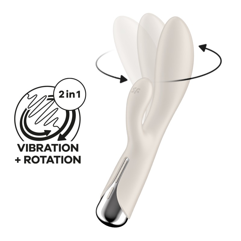 Spinning Rabbit 1 Beige -vibraattori Satisfyer