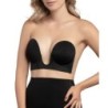 Sutien fără bretele cu decolteu adânc în U, negru, cupa A