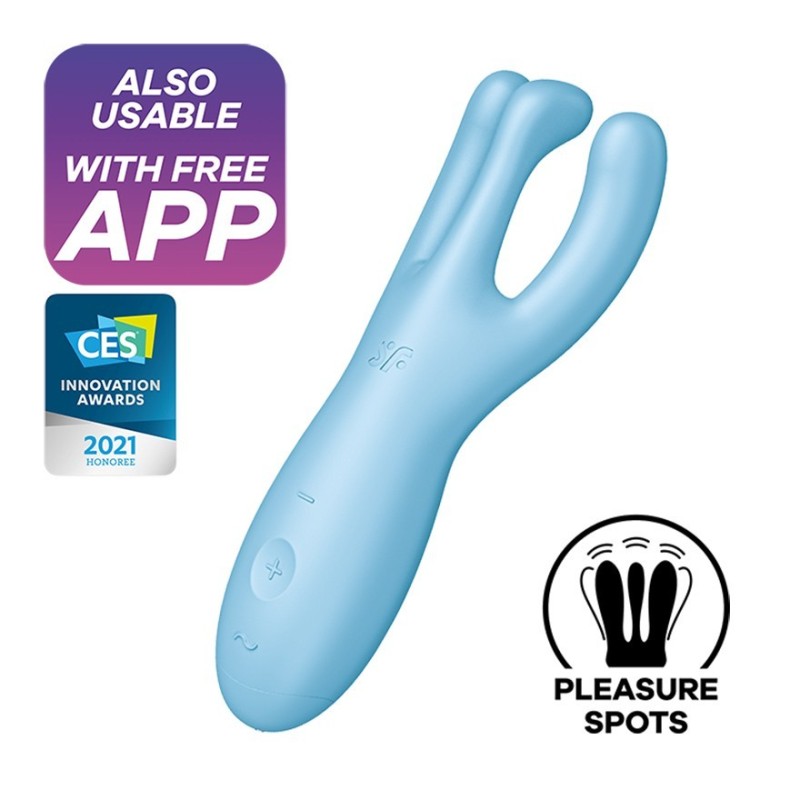 Threesome 4 Vibrator med App Satisfyer Blå