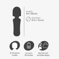 Wanda Mini Baguette Rechargeable Rose Crushious