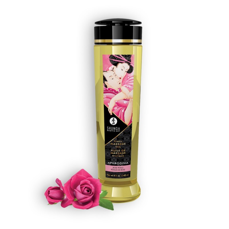 Huile de Massage Shunga Aphrodisia Rose 240Ml