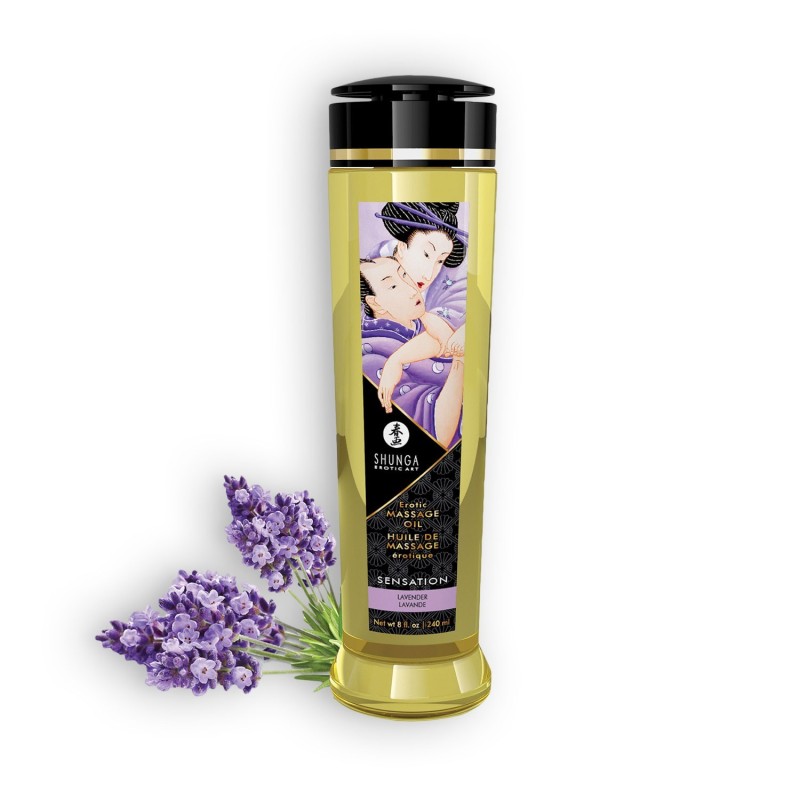 Shunga Sensation masažno olje sivka 240ml