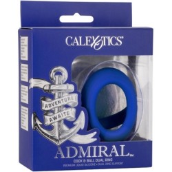 Admiral Cock Ball Dvojni Obroček Modre Barve
