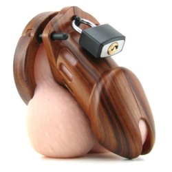 CB-6000 Chastity Cage - Wood - 35 mm