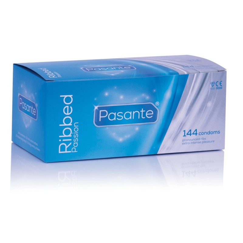 Preservativos Pasante com nervuras 144 unidades