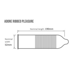 Kondómy Adore Ribbed Pleasure 144 kusov