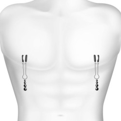 Juego de pinzas para pezones con triple cuenta Adorn
