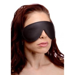 Gevoerde Strikte Leren Oogmasker