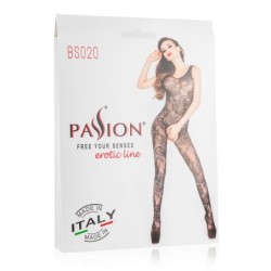 Open Crotch Fishnet Catsuit Black