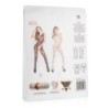 Zwarte Bodysuit van Mesh met Open Kruis