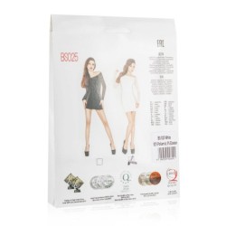 Mini vestit blanc amb mànigues de malla