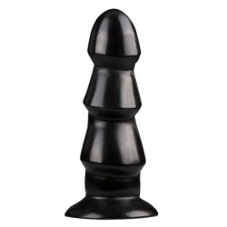 Dildo anal negro con estrías