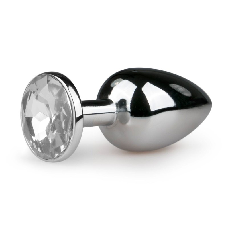 Tappo Anale Metallico Argento/Trasparente - P