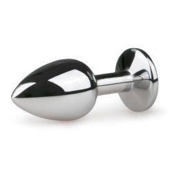 Tappo Anale Metallico Argento/Trasparente - P