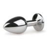 Tappo Anale Metallico Argento/Trasparente - P