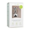 Tappo anale metallico argentato/trasparente - M