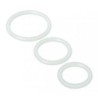 Anelli per pene Trinity in silicone, trasparenti