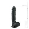 Realistické černé dildo - 22,5 cm