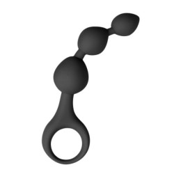 Sort silikone analkugle dildo