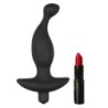 Vibrador de próstata de silicona negra