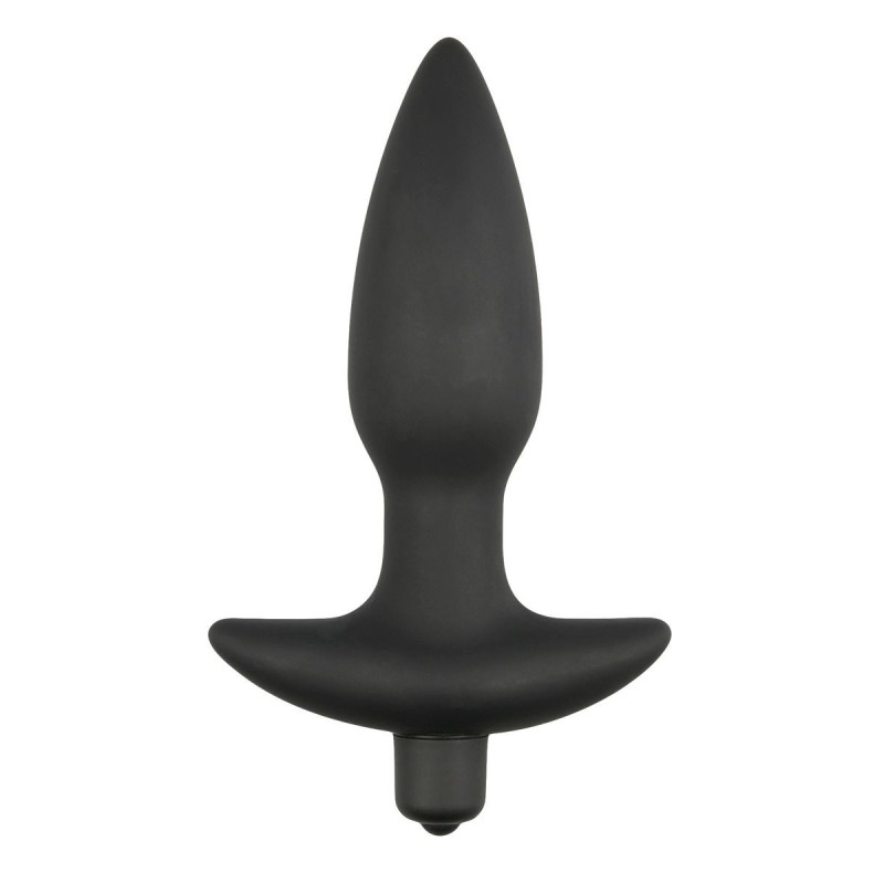 Piumino solleticante perineale nero in silicone
