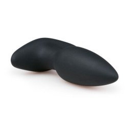 Piumino solleticante perineale nero in silicone
