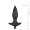 Plumero de cosquillas perineal negro de silicona