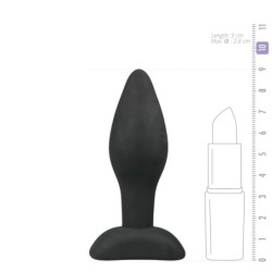 Малък черен силиконов buttplug