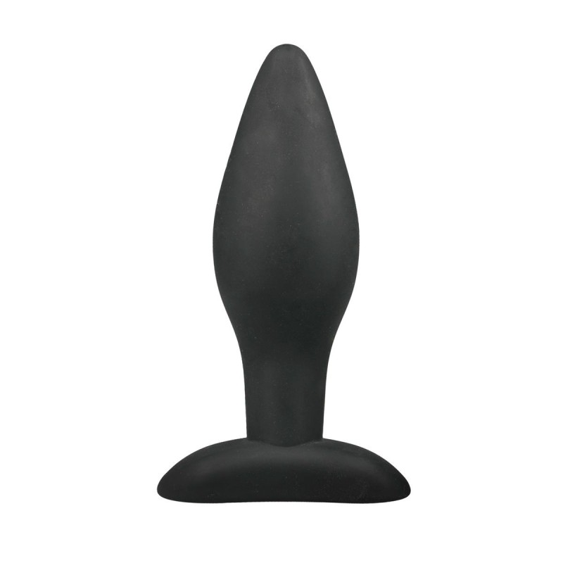 Plug anal médio preto de silicone