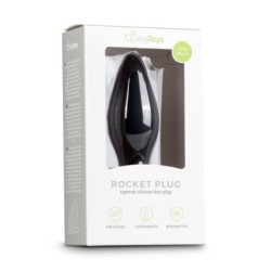 Buttplug mediu negru din silicon