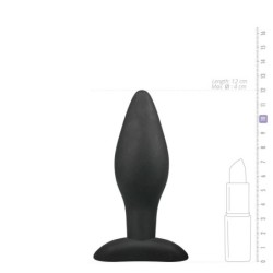 Zwarte siliconen buttplug medium