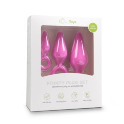 Roze anale plug set met ring
