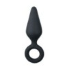 Svart anal dilator med ring - Medium