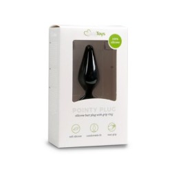Black Anal Dilator with Ring - Medium