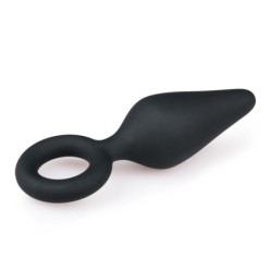 Svart anal dilator med ring - Medium