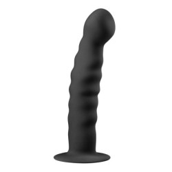 Siliconen dildo met zuignap - Zwart
